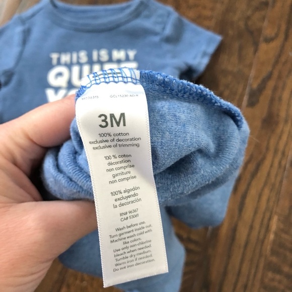 baby B’gosh Boys 3M Cotton Onesies Bundle (x2) w/ Velvet Graphic Sayings - VGUC! - Picture 7 of 7